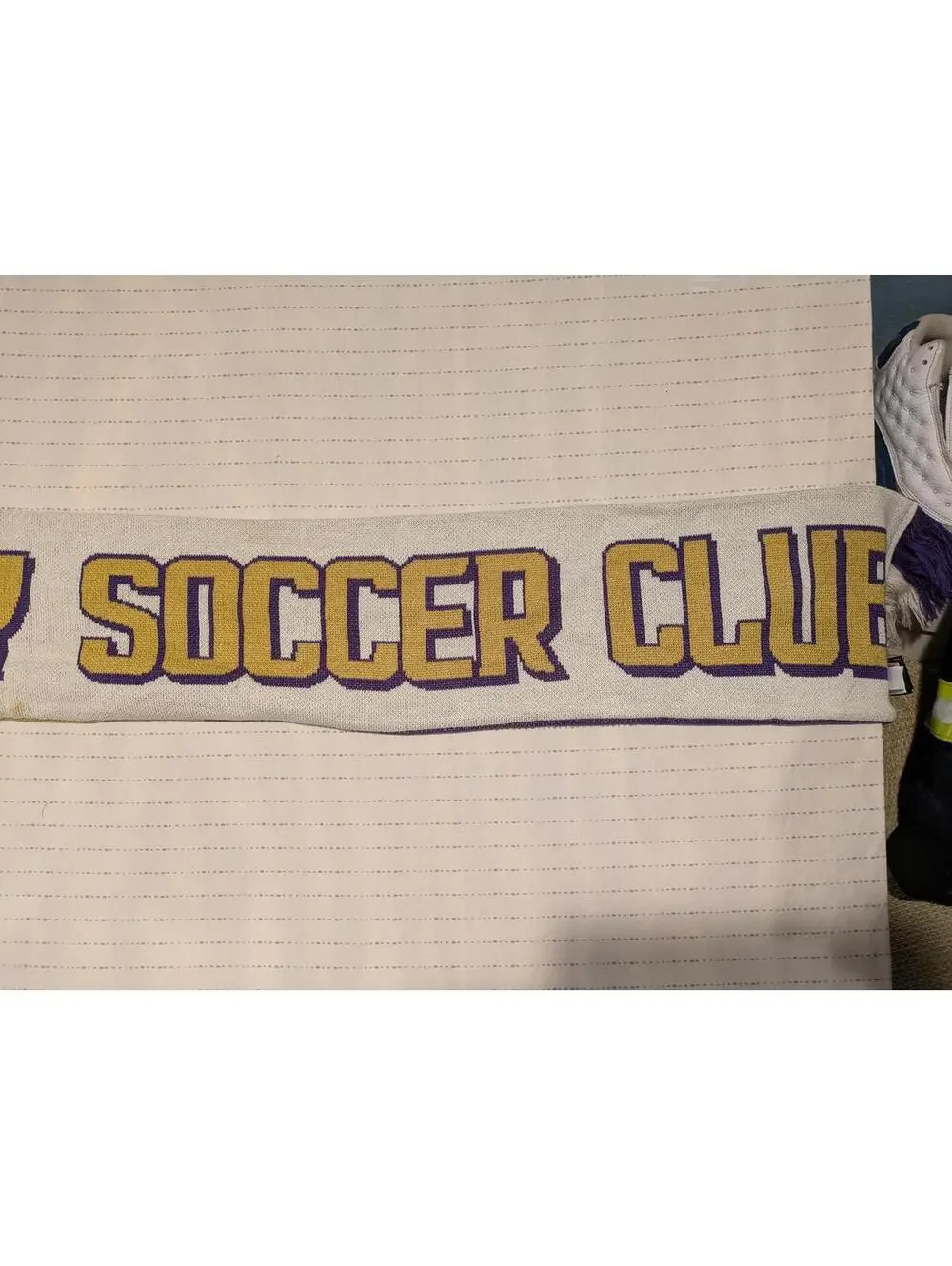 Adidas Orlando City Sc Jacquard Scarf Gold & Purple One Size